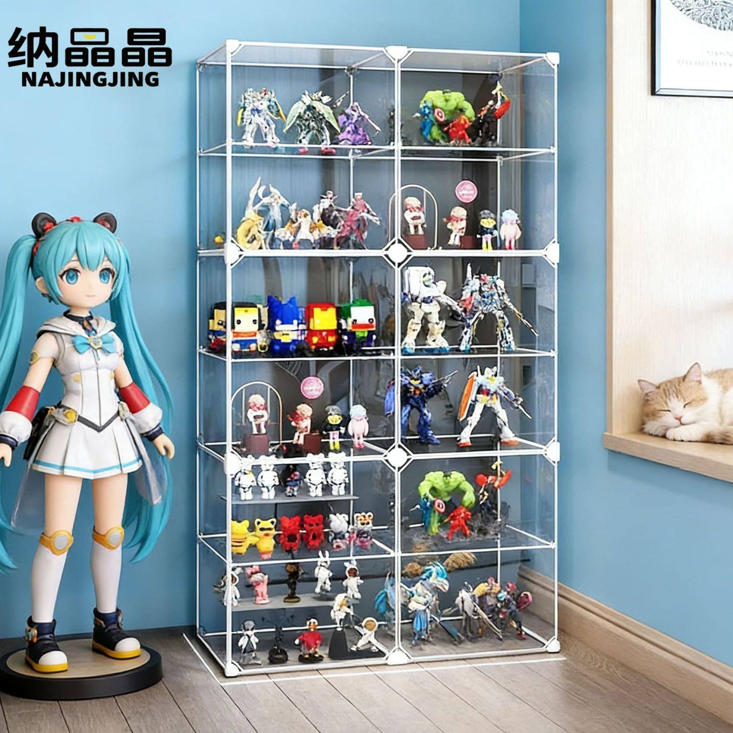 手办展示柜子乐高积木透明收纳盒家用玩具柜玩具摆件防尘模型柜,商业/办公家具,手办柜/潮玩柜/玩具柜/模型柜,淘宝优惠券,粉丝福利购,淘宝优惠卷