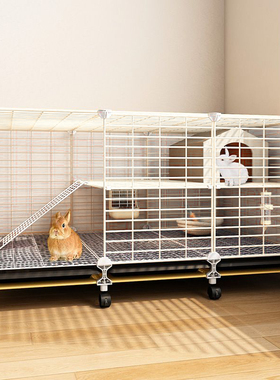 兔笼子家用特大号二层平台全套兔窝带厕所小别墅室内养专用大空间
