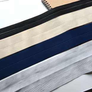 黑色型开口对开松紧带高弹耐用包边外露裤子裙子裤腰裤头橡筋带