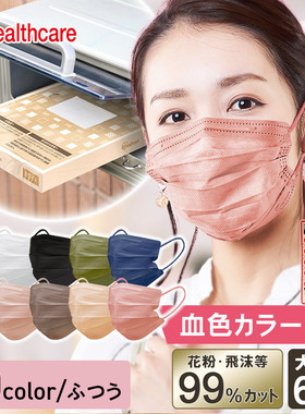 转运箱带回~日本IRIS爱丽思全日版彩色成人防护口罩60枚粉色灰色