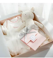 Quà tặng sơ sinh hộp quần áo cotton cho bé sinh nhật trăng rằm quà đêm - Bộ quà tặng em bé quà sơ sinh cho bé gái