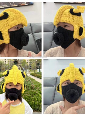 毛线帽男女秋冬搞怪帽纯手工