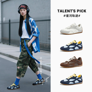 乌拉草猪皮鞋垫真皮德训鞋女2025秋季新款鞋子女鞋通勤休闲