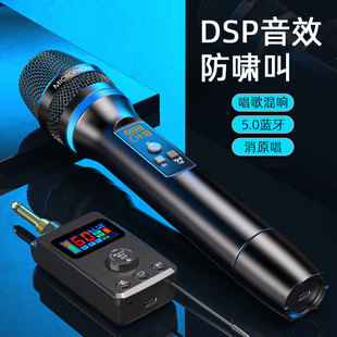 朗声M50万能带DSP防啸叫混响蓝牙无线麦克风话筒唱歌家用娱乐ktv