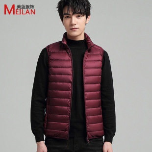秋冬季 休闲男装 男马甲羽绒服男式 羽绒外套青年大码 薄款 2025新款