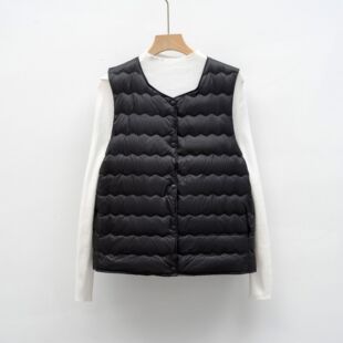 平湖驰新羽绒马甲新国标90绒女内搭背心新款 秋冬轻薄外套羽绒内胆