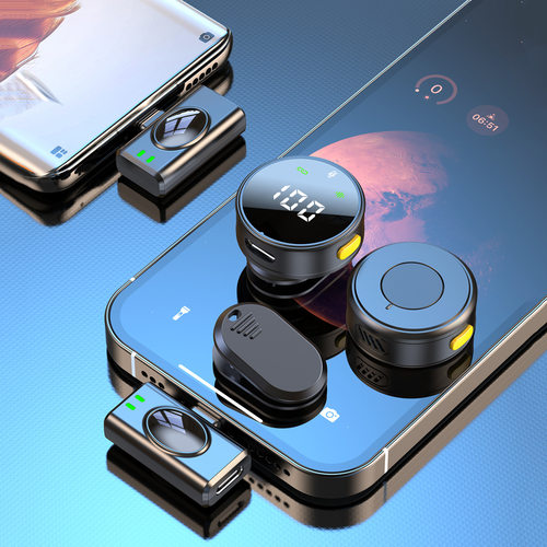 新款H26跨境无线领夹麦克风降噪收音话筒户外直播采访专用录音麦