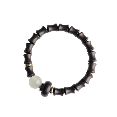 SOGOODSOUL 天然檀木手串竹节夜光珠节节高升手串手链男女情侣