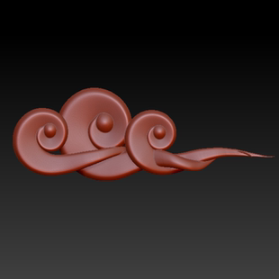 三维打印筋斗云stl订制3D打印立体图圆雕图机器雕刻3d如意云模型