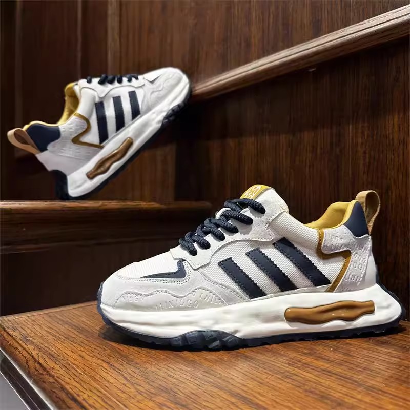 三道杠阿甘鞋增高厚底老爹鞋百搭