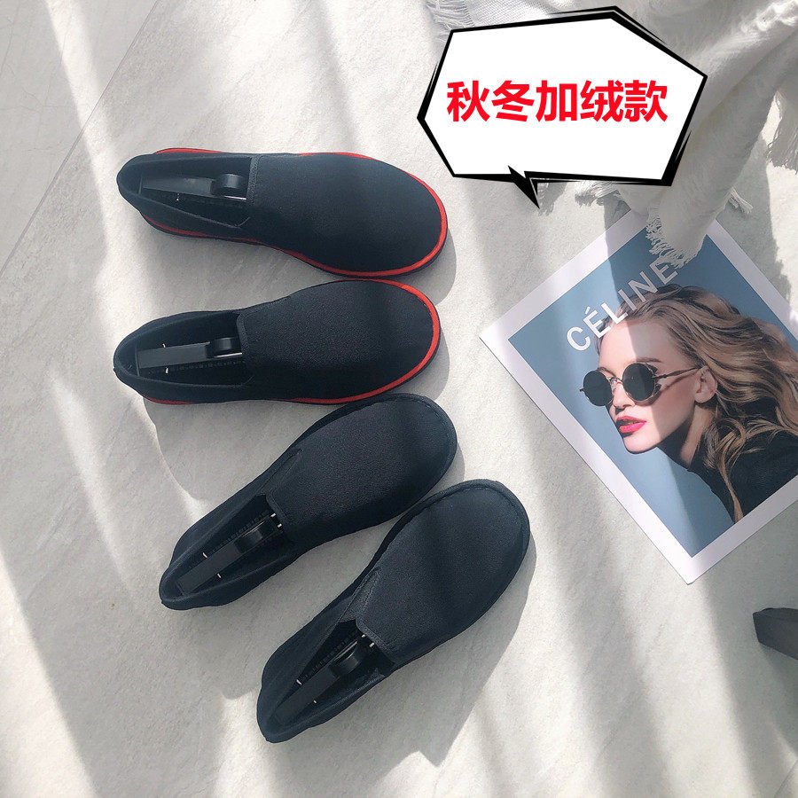 秋冬加绒加厚男士布鞋台州西山手工上线女士工作鞋软底防滑休闲鞋