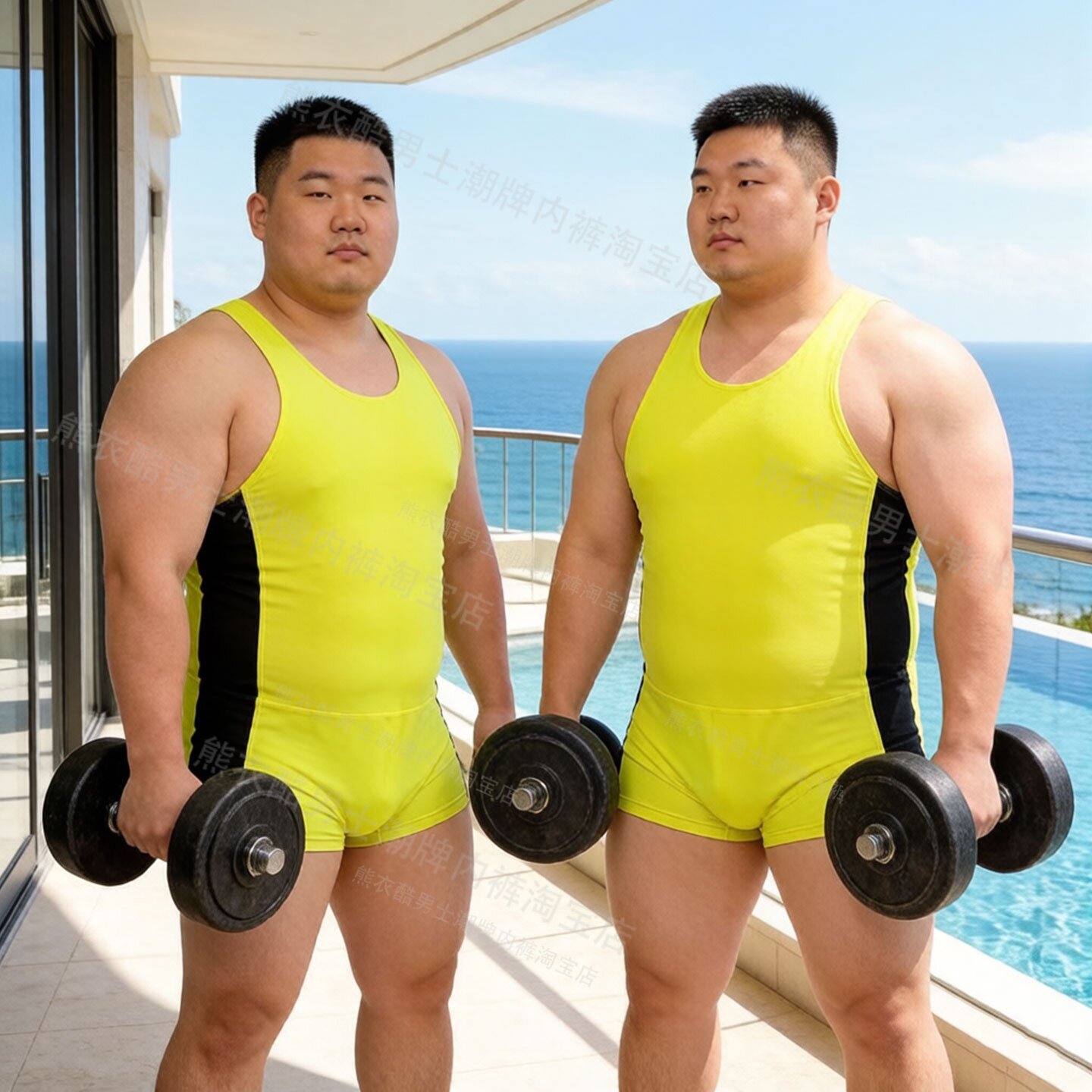 大码胖子男士塑身连体衣运动紧身图片