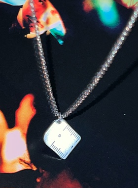 钛钢1cm刻度造型原创项链