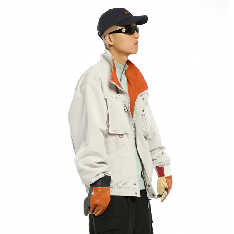 复古THRILLSCREW翻领夹克外套