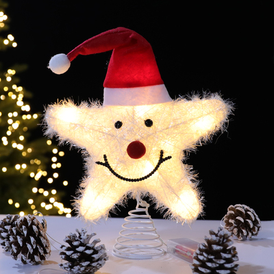 圣诞树发光五角星装饰品含无粉款