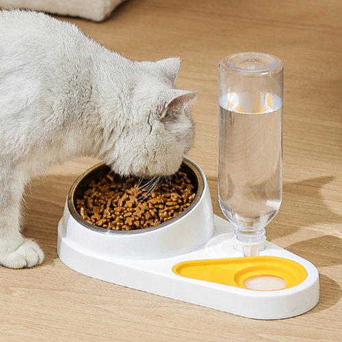 猫碗狗碗自动饮水不锈钢碗