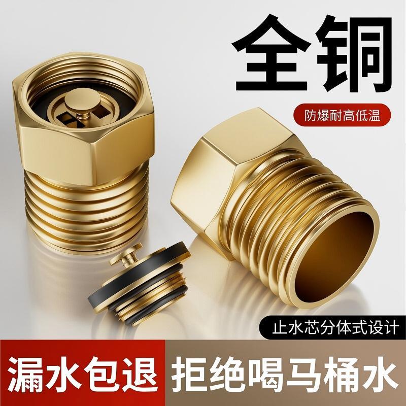 全铜马桶止回阀单向阀卫生间单向水管防反水热水器水表回水逆止阀