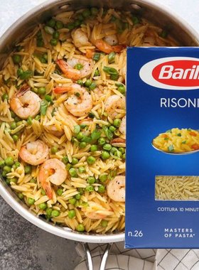 意大利Barilla百味来米形粉意粉盒装500g米粒型意大利面RISONI