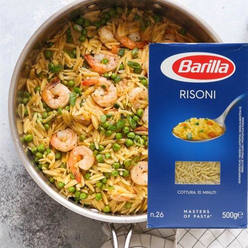 意大利Barilla百味来米形粉意粉盒装500g米粒型意大利面RISONI