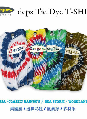 【巴拉咕嗒路亚】deps会员 Tie Dye T-SHIRT户外休闲钓鱼时尚T恤