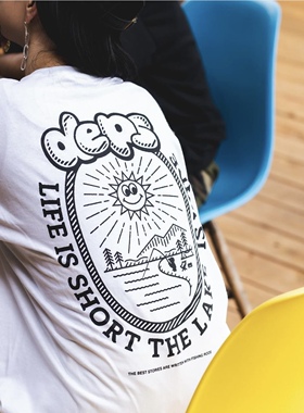 deps LIFE IS SHORT TEE 短袖T恤【巴拉咕嗒路亚户外生活】
