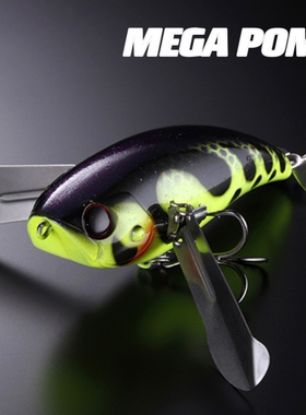 【巴拉咕嗒路亚】jackall MEGA POMPADOUR 大体型水面爬行饵