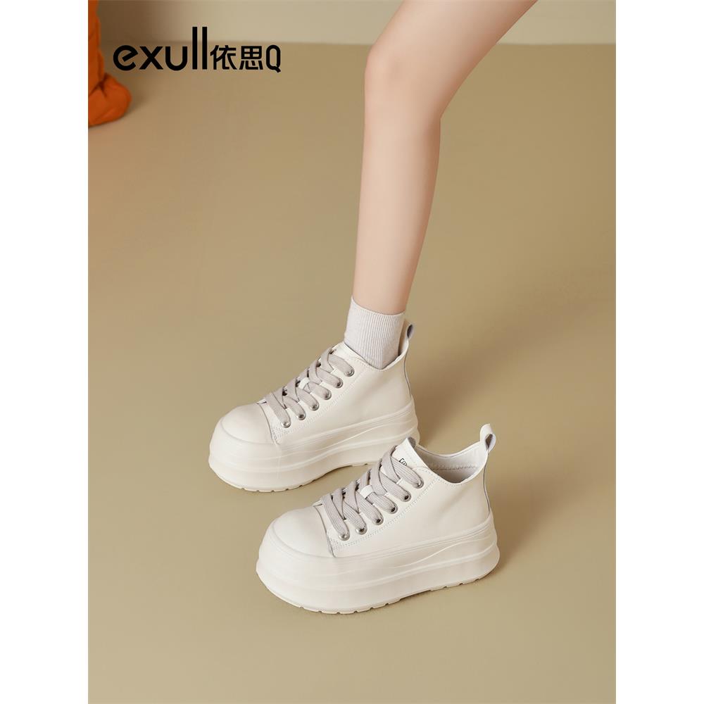 依思q超火简约高帮厚底松糕鞋