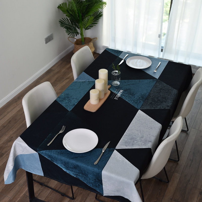 羽果 北欧现代英伦几何防水防油防污免洗棉麻餐桌布台布电视柜|msdalam kategori rumah Fabrik, alas meja, alas meja/pelari meja/Meja dan kerusi set/Upholstery - dari Buy2taobao.com untuk memberikan perkhidmatan ejen Taobao profesional membeli