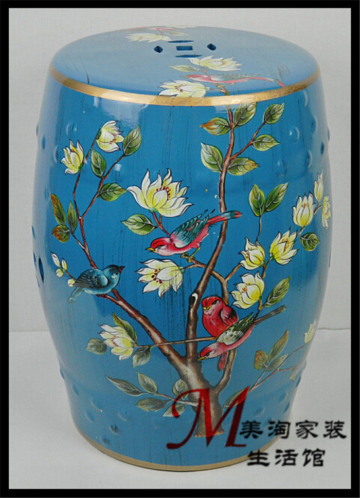 特价陶瓷凳子免邮鼓凳清仓美式欧式新中式花鸟彩绘梳妆凳换鞋绣凳