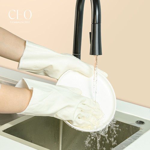 CEO/希艺欧家务橡胶乳胶手套厨房耐用洗碗衣服乳胶清洁防水加绒
