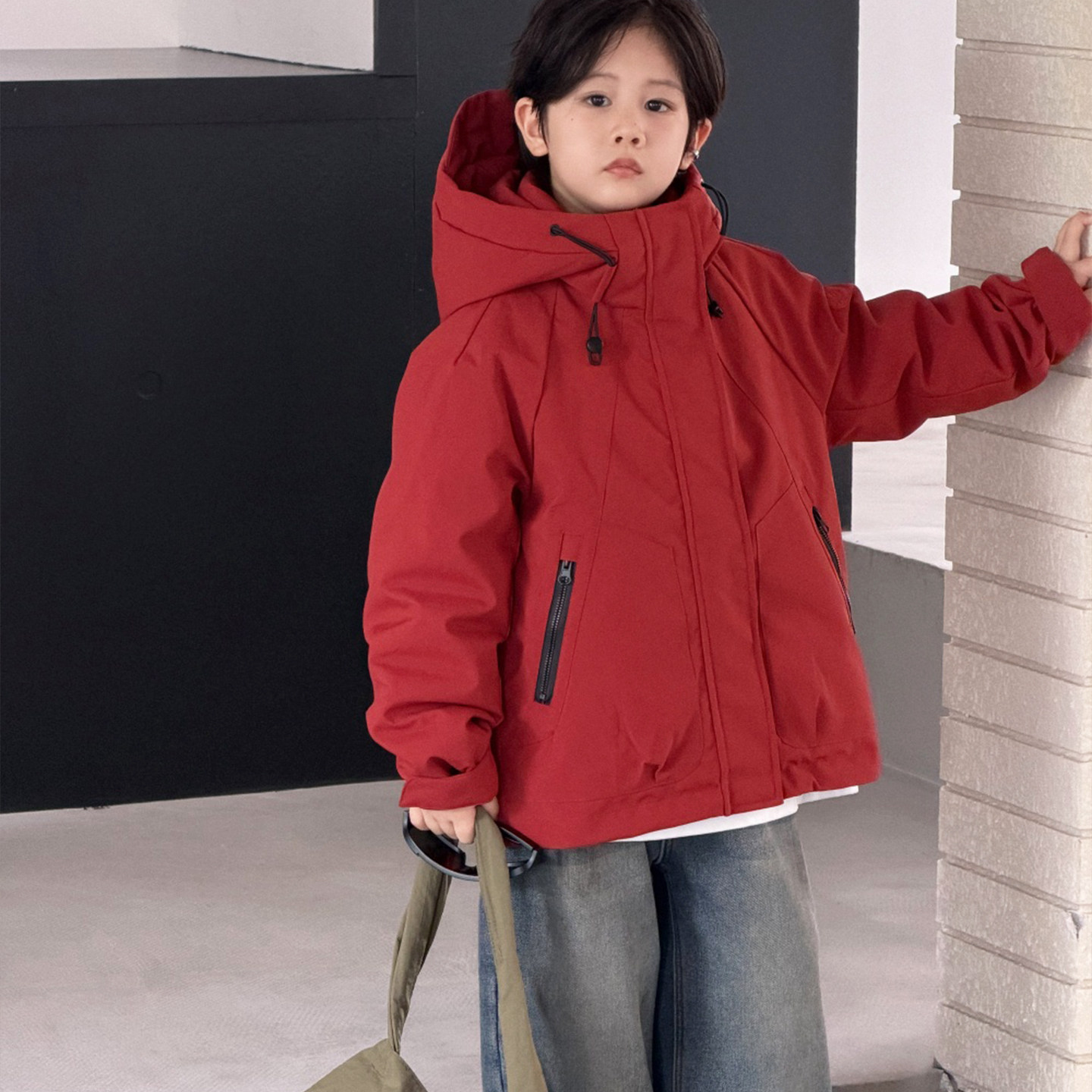 儿童户外防风防水加厚羽绒服