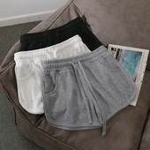宽松休闲大码 高腰外穿纯棉睡裤 运动短裤 韩版 女夏季 2025年新款 热裤