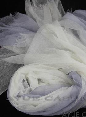 飘飘欲仙 260超长CASHMERE山羊绒围巾披肩 戒指绒渐变膨松