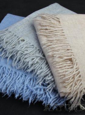 掌柜自留 CASHMERE山羊绒围巾披肩 金丝抽条中厚散穗男女秋冬