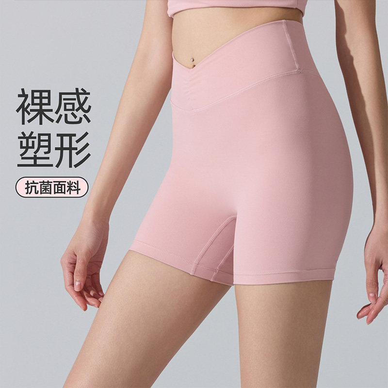 新款高腰塑性瑜伽裤收腹提臀速干短裤紧身运动跑步健身打底骑行裤