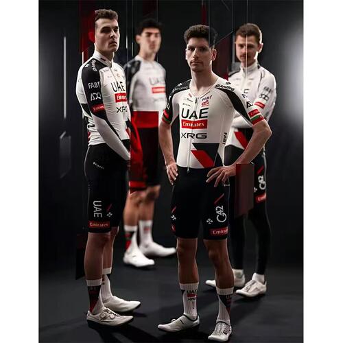 UAE 2026 Team Emirates 车队新款黑白红几何纹短袖骑行服 XRG