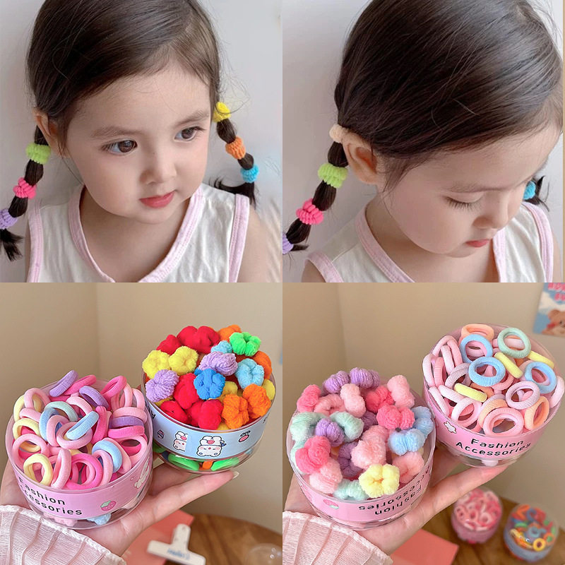 儿童皮筋不伤发弹性好发圈扎头发绳女童糖果色头绳头饰小女孩发饰
