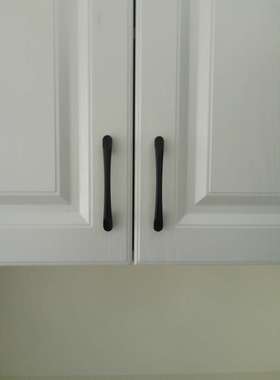 定制衣柜黑色百搭衣柜门锌合金现代简约欧式小拉手 把手 抽屉拉手