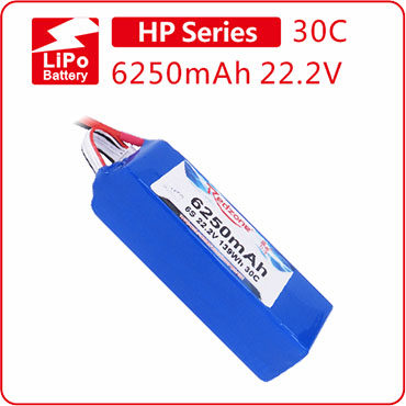 富力电池Redzone lipo 30C 6250mAh 22.2V航模锂电池6S直升机多轴