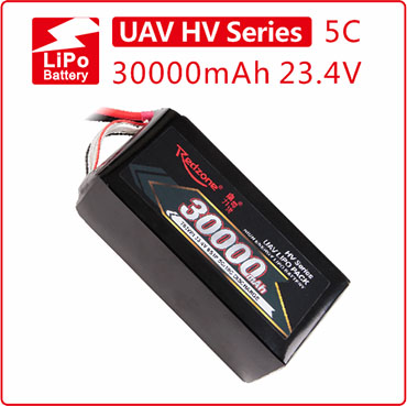 富力电池Redzone lipo 5C 30000mAh 23.4V  6S高压长巡航锂电池组
