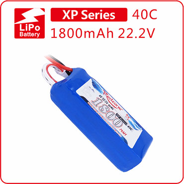 富力电池Redzone lipo 40C 1800mAh 22.2V 380电直6S电池组SAB380