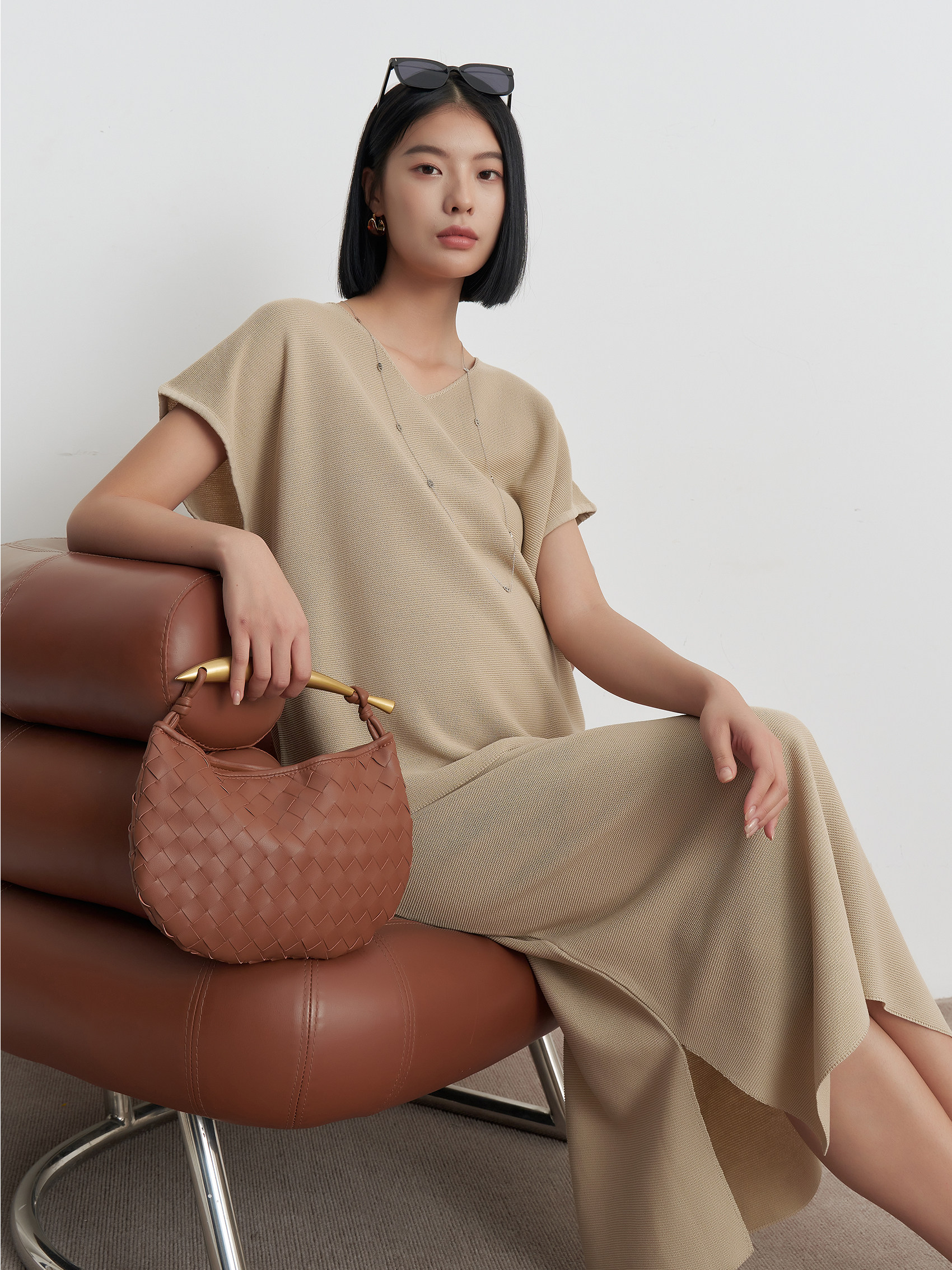 BELLYWEAR 임산부 게으른 스타일 정장 새로운 유행 ROW 스타일 느슨한 반팔 탑과 튜브 탑 스커트 투피스 세트