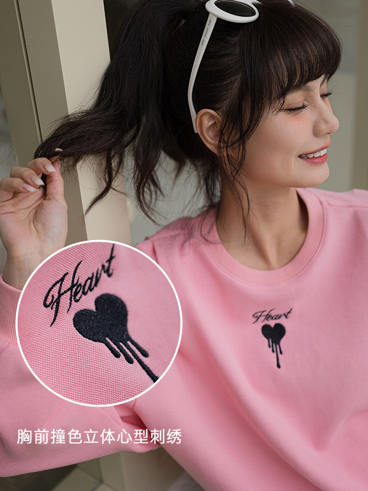 BELLYWEAR 출산 운동복 가을 새로운 복고풍 패션 나들이 입체 주름 소매 루즈 탑