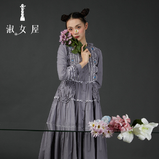 淑女屋淑女屋官方旗舰店水晶鞋 爱心公主绣花连衣裙 与玫瑰花