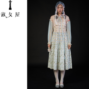 淑女屋官方旗舰店十四行诗装饰薄纱短外套少女只含外套