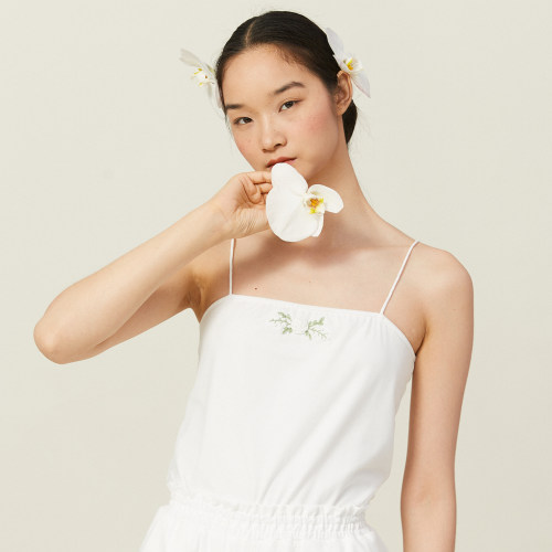 天使信号玫瑰细纱吊带时尚潮流