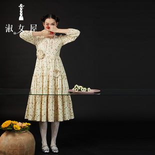 淑女屋官方旗舰店梵高连衣裙