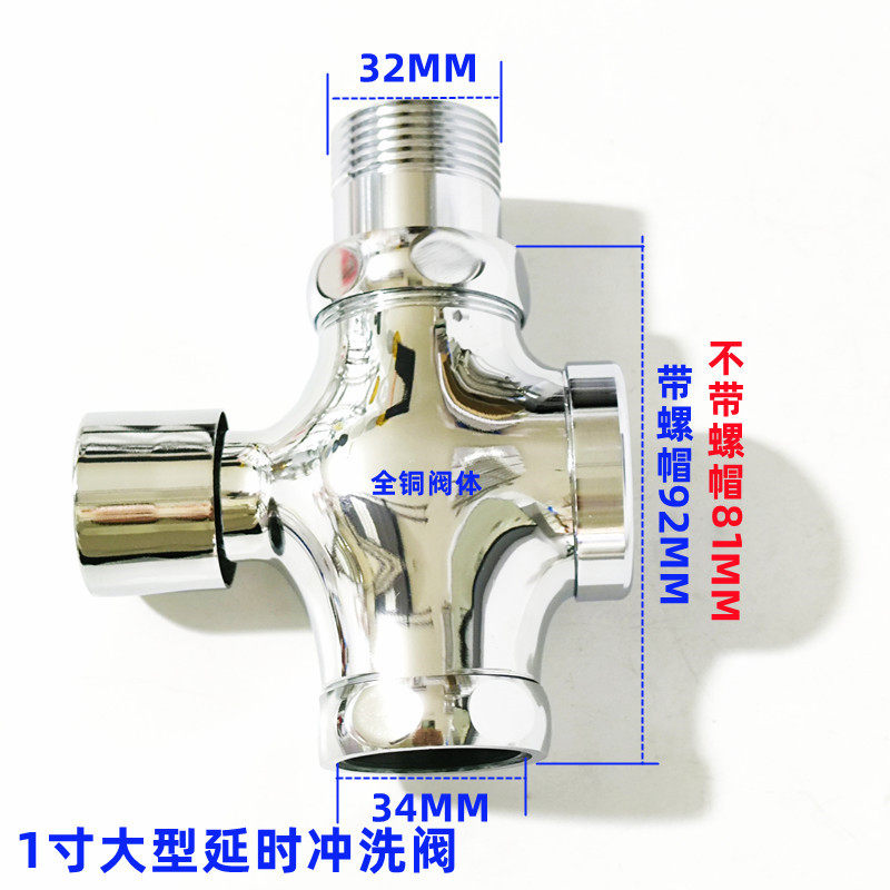 全铜延时冲洗阀大便阀暗装蹲便冲水阀手按式厕所蹲坑自闭开关配件