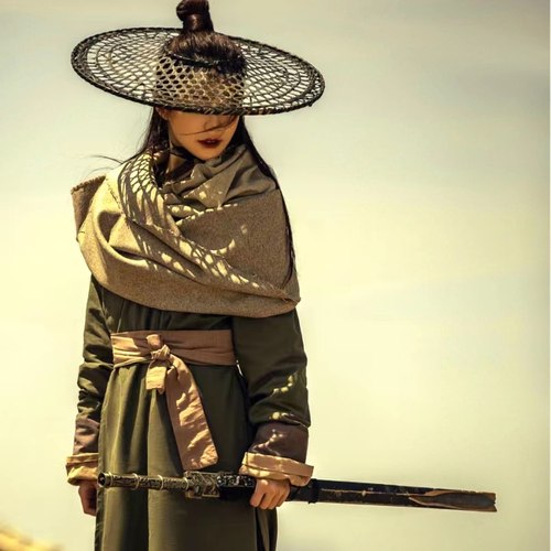 侠客斗笠舞台摄影古装