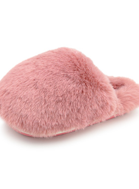 暖绒毛拖鞋秋冬可爱情侣防滑室内外穿厚底踩屎感蓬松毛毛拖鞋女